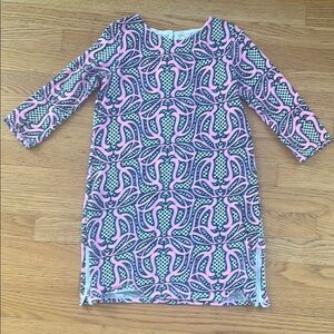 Crew Cuts Pink and Blue Kids Dress size 10 soft material Classic Preppy Comfort